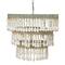 Hello Honey® 20.5" Antique White 3-Tier Wood Bead Chandelier